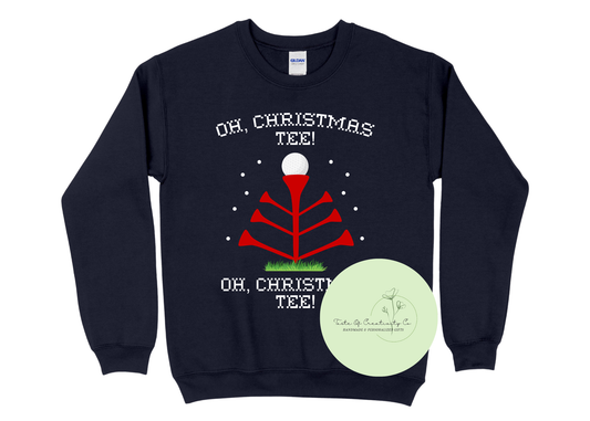 Oh, Christmas Tee! Crewneck Sweater, Christmas Apparel, Golf Sweater, Christmas Crewneck Sweater, The Winter Wishes Collection
