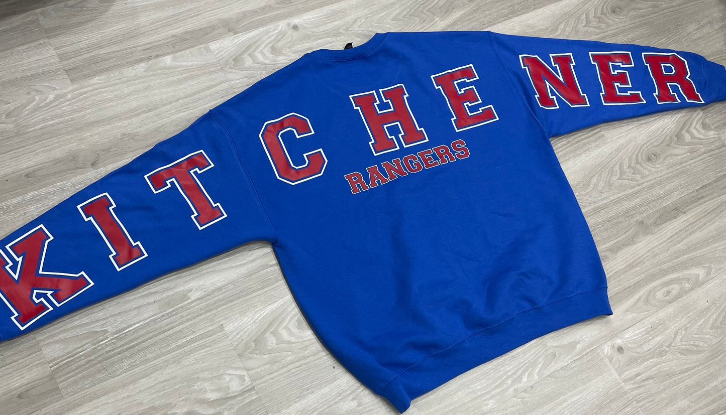 Sports Team Banner Sweater, Football Sweatshirt, Sports Team Apparel, Baseball Sweater