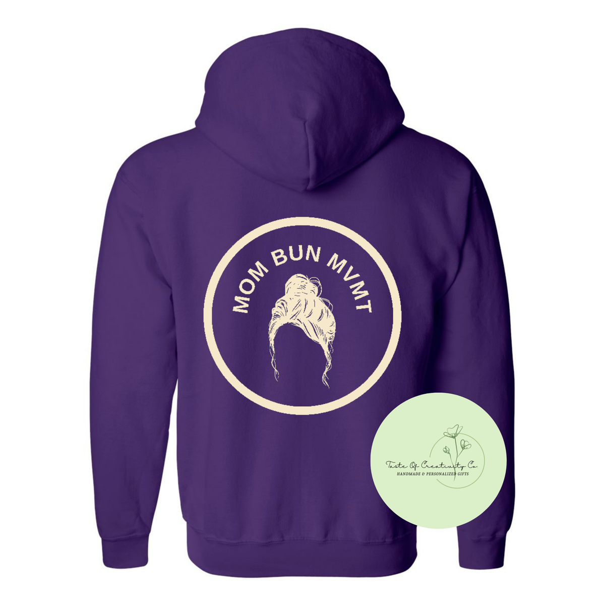 MBM Mom Bun MVMT Hooded Zip-Up Sweater, Gym Apparel, Branded for Business Sweater