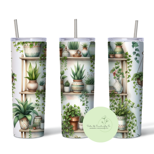 Plant Shelf 20oz. Sublimated Tumbler, Dishwasher Safe, Plant Gift, Plant Lover Gift, Gift for Her