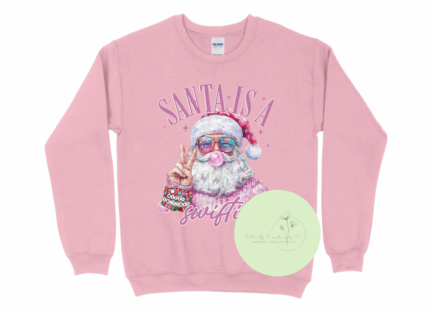 "Santa Is a Swiftie" Crewneck Sweater, Taylor Swift Apparel, Gift for Swiftie, The ERAS Tour