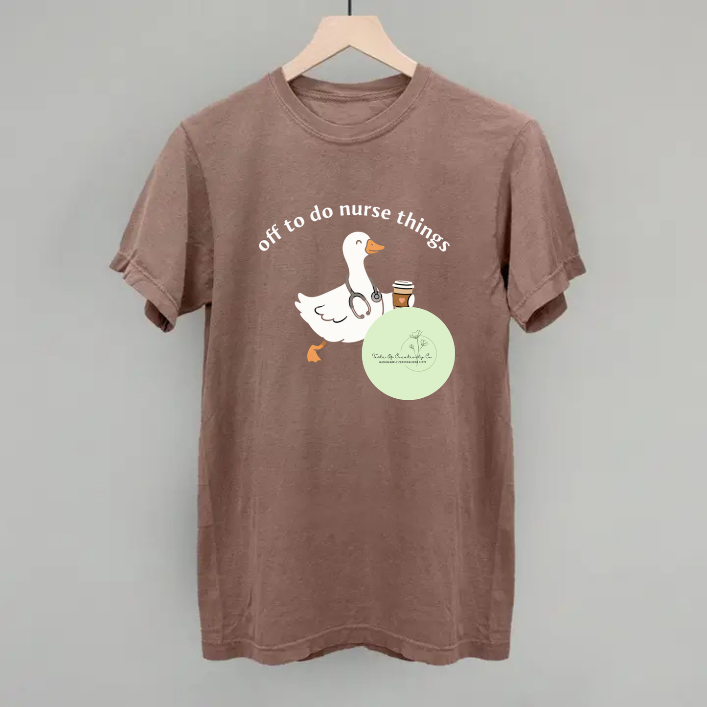 "Off To Do Nurse Things" T-Shirt, Oversized Relaxed Fit Tee, Nurse Apparel, Health Care Worker T-Shirt