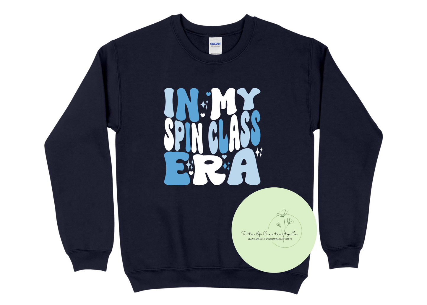 "In My Spin Class Era" Crewneck Sweater, Spin Class Crewneck, Spin Class Apparel, SPINCO Waterloo Fundraiser *20% of Proceeds Donated to SPINCO Waterloo*