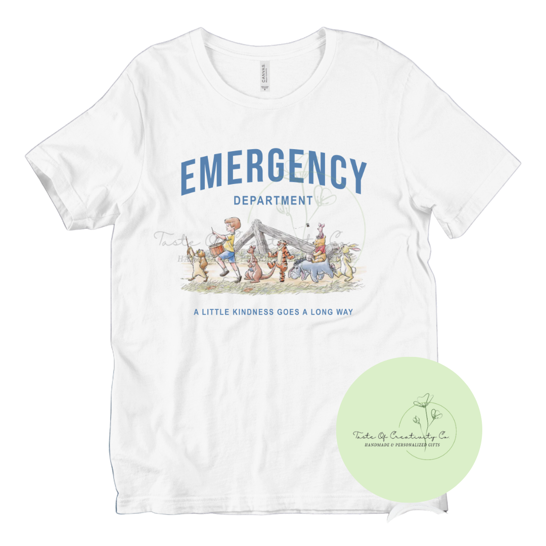 Emergency Department Winnie T-Shirt, Nurse Apparel, Pooh Inspired Shirt, Health Care Shirt