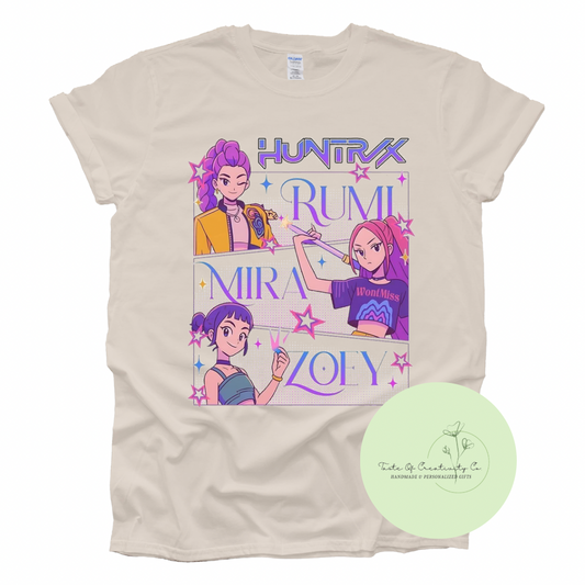 HUNTR/X Graphic T-Shirt, KPop Demon Hunters T-Shirt, KPop Apparel, Korean Culture Television