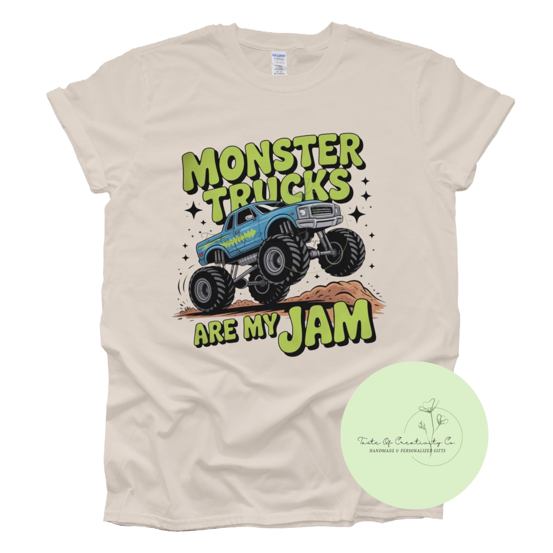 Monster Trucks Are My Jam T-Shirt, Youth Apparel, Toddler T-Shirt, Funny Shirt