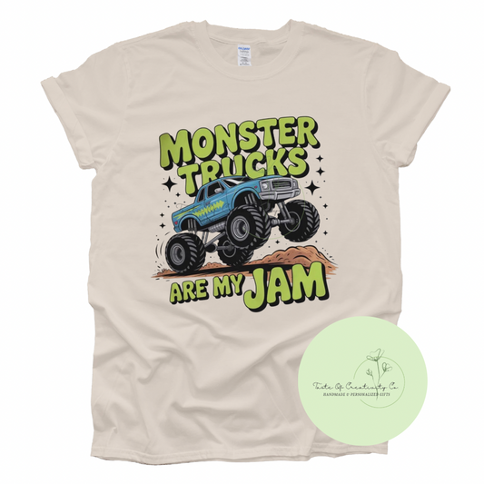Monster Trucks Are My Jam T-Shirt, Youth Apparel, Toddler T-Shirt, Funny Shirt