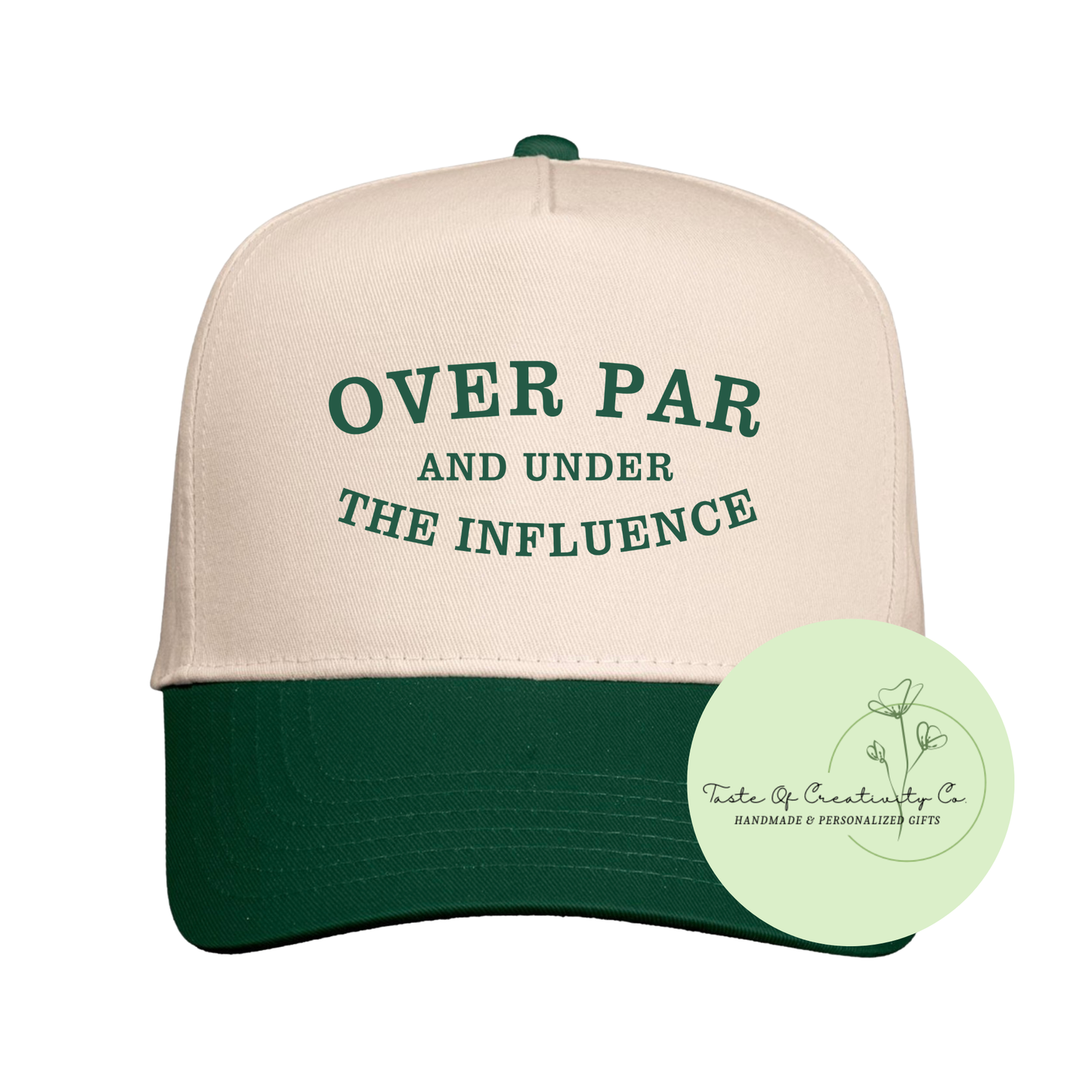 Over Par and Under The Influence Trucker Cap, Golf Gift, Gift for Golfer, Golfing Apparel