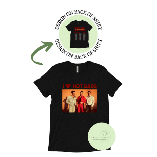 I ❤ Hot Dads Red/Orange T-Shirt, Jonas Brothers Shirt, THE TOUR Shirt