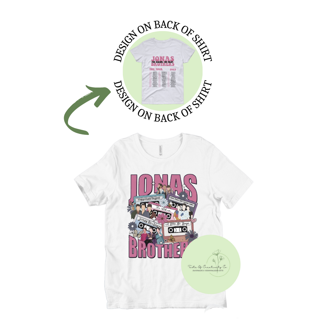 Retro Jonas Brothers Album Tapes T-Shirt, Jonas Brothers Shirt, THE TOUR Shirt