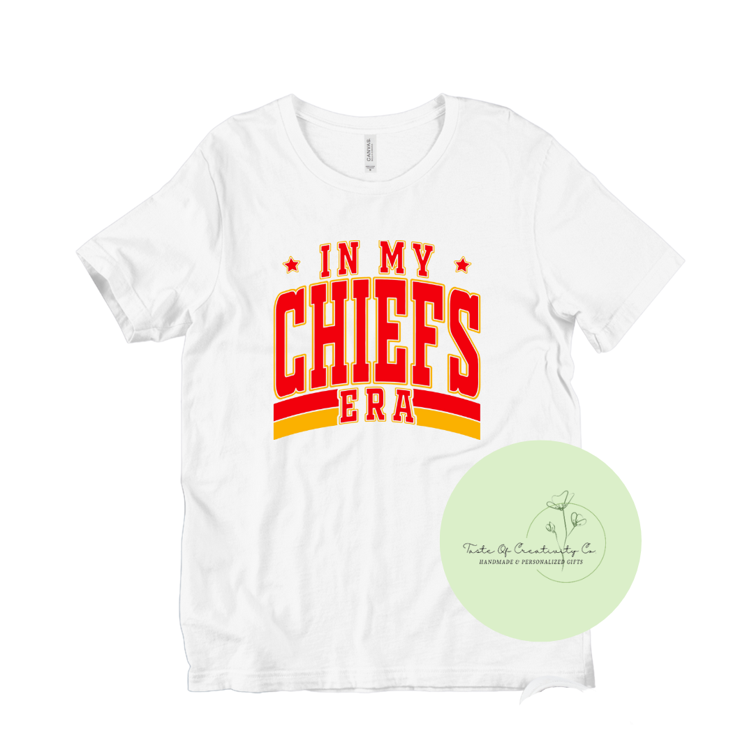 "In My Chiefs Era" T-Shirt, Super Bowl Apparel *10% OF PROCEEDS DONATED TO KIDSPORT*