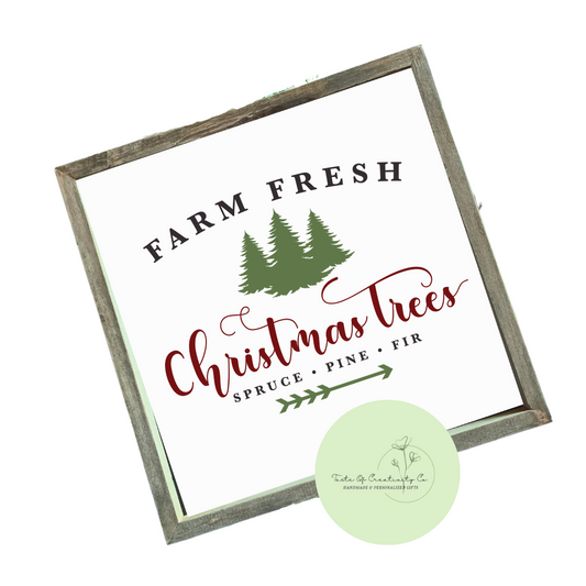 Farm Fresh Christmas Trees Farmhouse Sign, Christmas Decor, Winter Decor