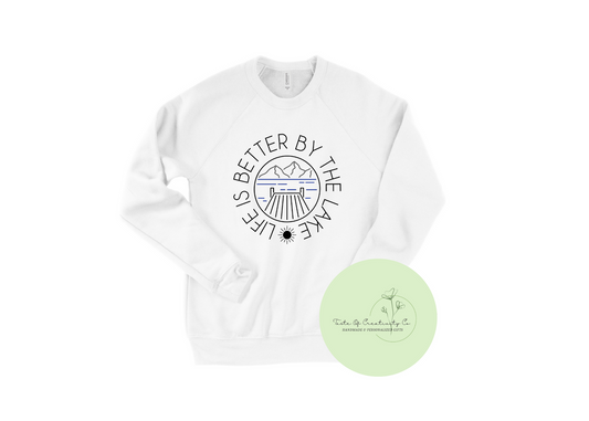 Life Is Better By The Lake Crewneck Sweater, Spring Break '23 Collection, Travel Apparel