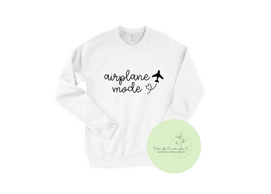 Airplane Mode Crewneck Sweater, Spring Break '23 Collection, Travel Apparel